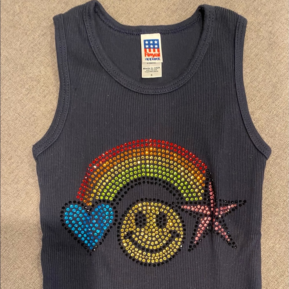 EUC Royal Apparel bejeweled tank size 6